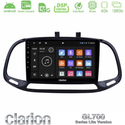 Clarion GL700 Lite Series 8Core Android ClarionOS 6+128GB Fiat Doblo 2015-2022 Navigation Multimedia Tablet 9" Με Carplay & Andr