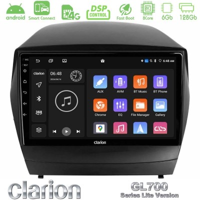 Clarion GL700 Lite Series 8Core Android ClarionOS 6+128GB Hyundai IX35 Auto A/C Navigation Multimedia Tablet 9" Με Carplay & And