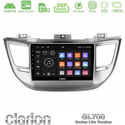 Clarion GL700 Lite Series 8Core Android ClarionOS 6+128GB Hyundai Tucson 2015-2018 Navigation Multimedia Tablet 9" Με Carplay & 