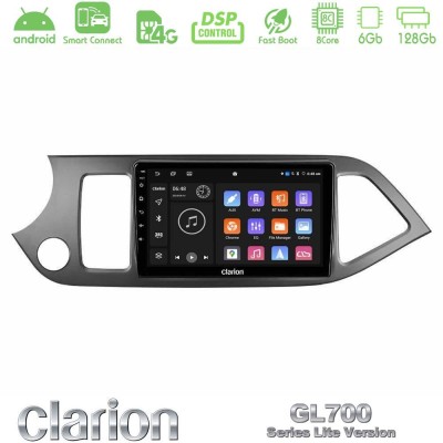 Clarion GL700 Lite Series 8Core Android ClarionOS 6+128GB Kia Picanto Navigation Multimedia Tablet 9" Με Carplay & Android Auto