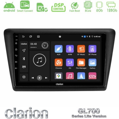 Clarion GL700 Lite Series 8Core Android ClarionOS 6+128GB Skoda Rapid 2013-2017 Navigation Multimedia Tablet 9" Με Carplay & And