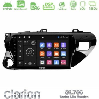 Clarion GL700 Lite Series 8Core Android ClarionOS 6+128GB Toyota Hilux 2017-2021 Navigation Multimedia Tablet 10" Με Carplay & A