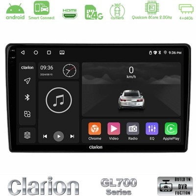 Clarion GL700 QUALCOMM Series 8Core Android ClarionOS 4+64GB Audi A3 8P Navigation Multimedia Tablet 9" Με Carplay & Android Aut Clarion GL700 QUALCOMM Series 8Core Android ClarionOS 4+64GB Audi A3 8P Navigation Multimedia Tablet 9" Με Carplay & Android Aut