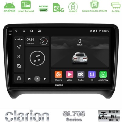 Clarion GL700 Series 8Core Android ClarionOS 4+64GB Audi TT B7 Navigation Multimedia Tablet 9" Με Carplay & Android Auto