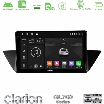 Clarion GL700 QUALCOMM Series 8Core Android ClarionOS 4+64GB BMW Χ1 E84 Navigation Multimedia Tablet 10" Με Carplay & Android Au