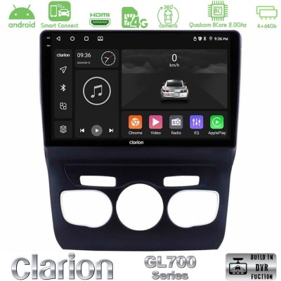 Clarion GL700 QUALCOMM Series 8Core Android ClarionOS 4+64GB Citroen C4L Navigation Multimedia Tablet 10" Με Carplay & Android A
