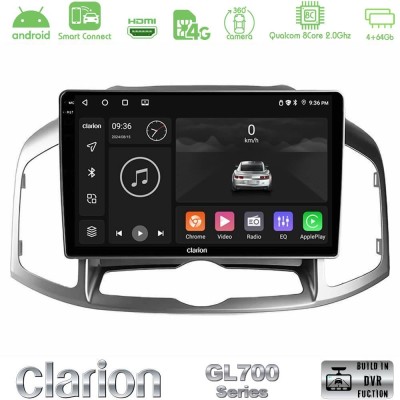 Clarion GL700 QUALCOMM Series 8Core Android ClarionOS 4+64GB Chevrolet Captiva 2012-2016 Navigation Multimedia Tablet 10" Με Car