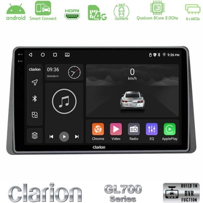 Clarion GL700 QUALCOMM Series 8Core Android ClarionOS 4+64GB Dacia Duster 2019- Navigation Multimedia Tablet 10" Με Carplay & An