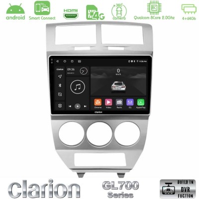 Clarion GL700 QUALCOMM Series 8Core Android ClarionOS 4+64GB Dodge Caliber 2006-2011 Navigation Multimedia Tablet 10" Με Carplay