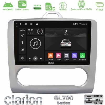 Clarion GL700 Series 8Core Android ClarionOS 4+64GB Ford Focus Auto AC Navigation Multimedia Tablet 9" Με Carplay & Android Auto
