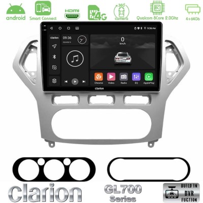 Clarion GL700 QUALCOMM Series 8Core Android ClarionOS 4+64GB Ford Mondeo 2007-2010 AUTO A/C Navigation Multimedia Tablet 10" Με 