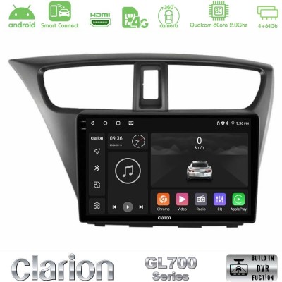 Clarion GL700 Series 8Core Android ClarionOS 4+64GB Honda Civic Hatchback 2012-2015 Navigation Multimedia Tablet 9" Με Carplay & Clarion GL700 Series 8Core Android ClarionOS 4+64GB Honda Civic Hatchback 2012-2015 Navigation Multimedia Tablet 9" Με Carplay &