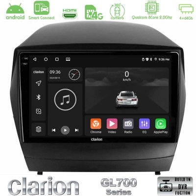 Clarion GL700 QUALCOMM Series 8Core Android ClarionOS 4+64GB Hyundai IX35 Auto A/C Navigation Multimedia Tablet 9" Με Carplay & 