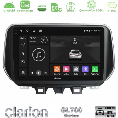 Clarion GL700 QUALCOMM Series 8Core Android ClarionOS 4+64GB Hyundai ix35 Navigation Multimedia Tablet 10" Με Carplay & Android 