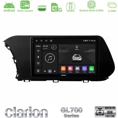 Clarion GL700 QUALCOMM Series 8Core Android ClarionOS 4+64GB Hyundai i20 2021-2023 Navigation Multimedia Tablet 10" Με Carplay &
