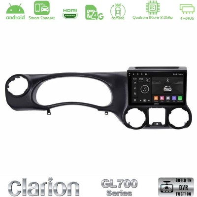 Clarion GL700 QUALCOMM Series 8Core Android ClarionOS 4+64GB Jeep Wrangler 2011-2014 Navigation Multimedia Tablet 10" Με Carplay