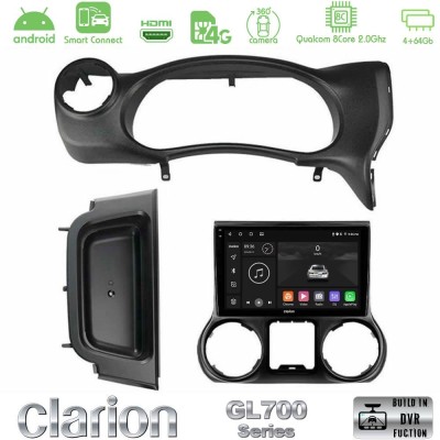 Clarion GL700 QUALCOMM Series 8Core Android ClarionOS 4+64GB Jeep Wrangler 2014-2017 Navigation Multimedia Tablet 10" Με Carplay