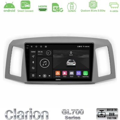 Clarion GL700 QUALCOMM Series 8Core Android ClarionOS 4+64GB Jeep Grand Cherokee 2005-2007 Navigation Multimedia Tablet 10" Με C
