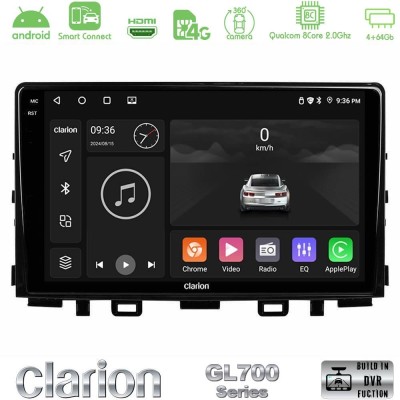 Clarion GL700 Series 8Core Android ClarionOS 4+64GB Kia Stonic Navigation Multimedia Tablet 9" Με Carplay & Android Auto