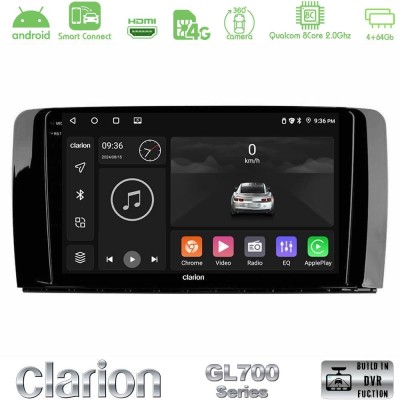 Clarion GL700 Series 8Core Android ClarionOS 4+64GB Mercedes R Class Navigation Multimedia Tablet 9" Με Carplay & Android Auto