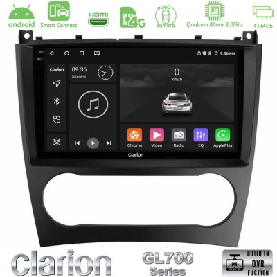 Clarion GL700 Series 8Core Android ClarionOS 4+64GB Mercedes W203 Facelift Navigation Multimedia Tablet 9" Με Carplay & Android 