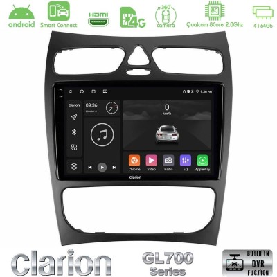 Clarion GL700 Series 8Core Android ClarionOS 4+64GB Mercedes CLK Class W209 2000-2004 Navigation Multimedia Tablet 9" Με Carplay