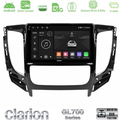 Clarion GL700 Series 8Core Android ClarionOS 4+64GB Mitsubishi L200 2016- & Fiat Fullback (Auto A/C) Navigation Multimedia Table