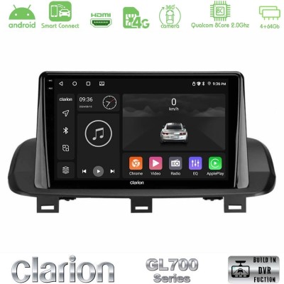 Clarion GL700 QUALCOMM Series 8Core Android ClarionOS 4+64GB Nissan Qashqai J12 & X-Trail T33 Navigation Multimedia Tablet 10" Μ