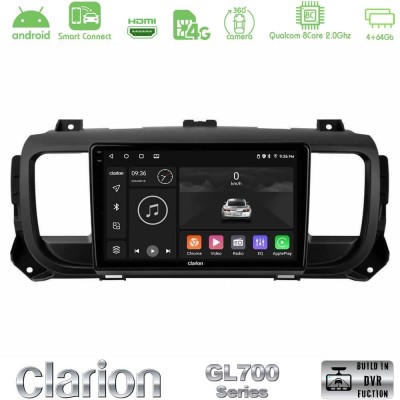 Clarion GL700 QUALCOMM Series 8Core Android ClarionOS 4+64GB Citroen/Peugeot/Opel/Toyota Navigation Multimedia Tablet 9" Με Carp