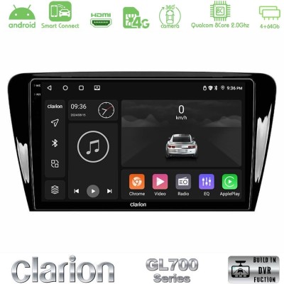 Clarion GL700 QUALCOMM Series 8Core Android ClarionOS 4+64GB Skoda Octavia 7 Navigation Multimedia Tablet 10" Με Carplay & Andro