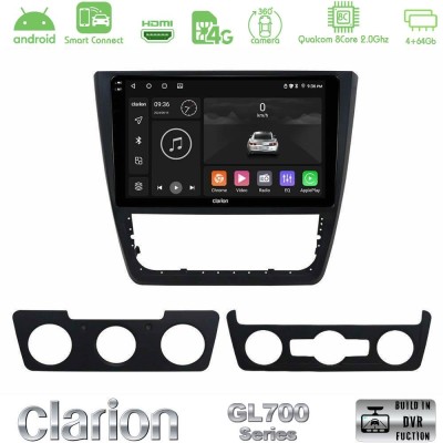 Clarion GL700 QUALCOMM Series 8Core Android ClarionOS 4+64GB Skoda Yeti 2009- Navigation Multimedia Tablet 10" Με Carplay & Andr