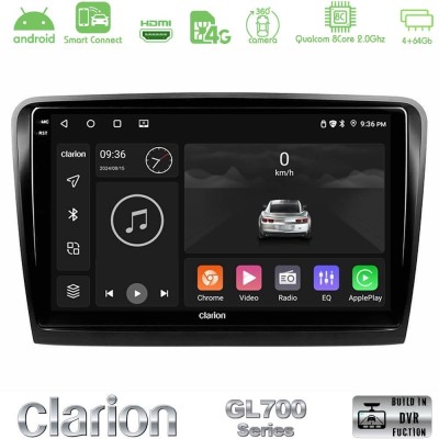 Clarion GL700 QUALCOMM Series 8Core Android ClarionOS 4+64GB Skoda Superb 2008-2015 Navigation Multimedia Tablet 10" Με Carplay 