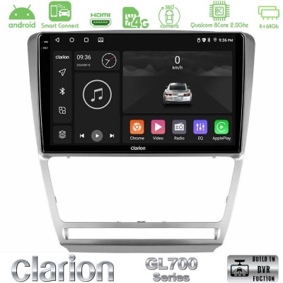 Clarion GL700 QUALCOMM Series 8Core Android ClarionOS 4+64GB Skoda Octavia 5 Navigation Multimedia Tablet 10" Με Carplay & Andro