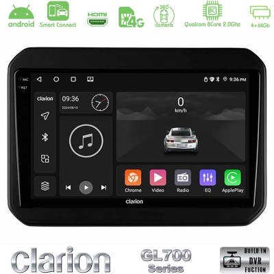 Clarion GL700 Series 8Core Android ClarionOS 4+64GB Suzuki Ignis Navigation Multimedia Tablet 9" Με Carplay & Android Auto
