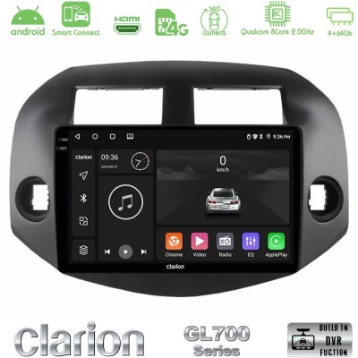 Clarion GL700 QUALCOMM Series 8Core Android ClarionOS 4+64GB Toyota Rav4 2006-2012 Navigation Multimedia Tablet 10" Με Carplay &