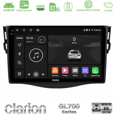 Clarion GL700 Series 8Core Android ClarionOS 4+64GB Toyota RAV4 Navigation Multimedia Tablet 9" Με Carplay & Android Auto