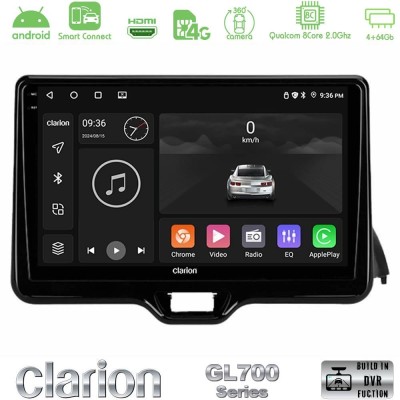 Clarion GL700 QUALCOMM Series 8Core Android ClarionOS 4+64GB Toyota Yaris 2020- Navigation Multimedia Tablet 10" Με Carplay & An