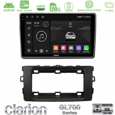 Clarion GL700 QUALCOMM Series 8Core Android ClarionOS 4+64GB Toyota Auris 2013-2016 Navigation Multimedia Tablet 10" Με Carplay 