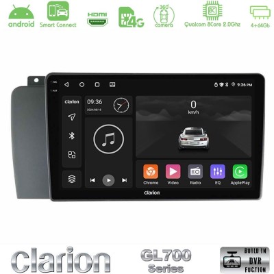 Clarion GL700 Series 8Core Android ClarionOS 4+64GB Volvo S60 2004-2009 Navigation Multimedia Tablet 9" Με Carplay & Android Aut