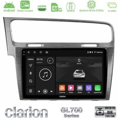 Clarion GL700 QUALCOMM Series 8Core Android ClarionOS 4+64GB VW GOLF 7 Navigation Multimedia Tablet 10" Με Carplay & Android Aut