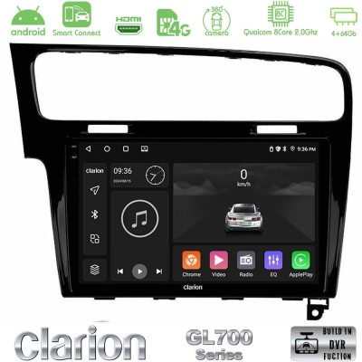 Clarion GL700 QUALCOMM Series 8Core Android ClarionOS 4+64GB VW GOLF 7 Navigation Multimedia Tablet 10" Με Carplay & Android Aut
