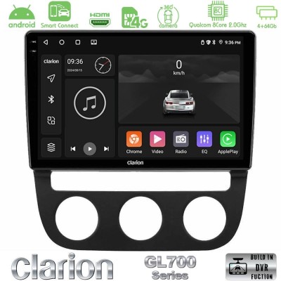Clarion GL700 QUALCOMM Series 8Core Android ClarionOS 4+64GB VW Jetta Navigation Multimedia Tablet 10" Με Carplay & Android Auto