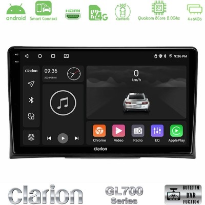 Clarion GL700 Series 8Core Android ClarionOS 4+64GB VW Transporter 2003-2015 Navigation Multimedia Tablet 9" Με Carplay & Androi