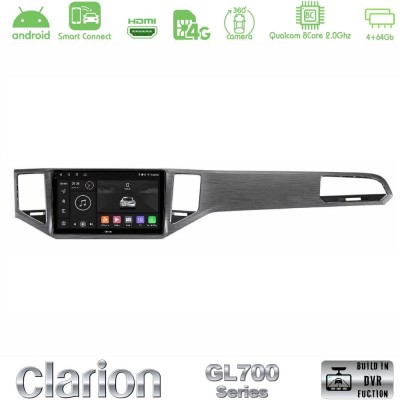 Clarion GL700 QUALCOMM Series 8Core Android ClarionOS 4+64GB VW Sportsvan 2014-2020 Navigation Multimedia Tablet 10" (Silver/Gre