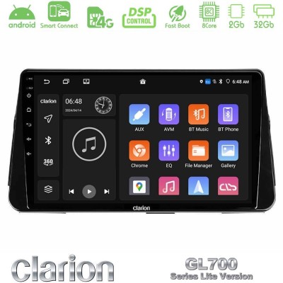 Clarion GL700 Lite Series 8Core Android ClarionOS 2+32GB Nissan Micra K14 Navigation Multimedia Tablet 9" Με Carplay & Android A