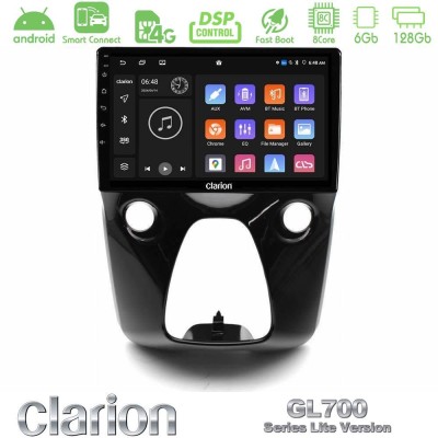 Clarion GL700 Lite Series 8Core Android ClarionOS 6+128GB Toyota Aygo | Citroen C1 | Peugeot 108 Navigation Multimedia 10" Με Ca