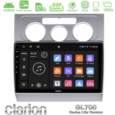 Clarion GL700 Lite Series 8Core Android ClarionOS 6+128GB VW Touran 2003-2011 Navigation Multimedia Tablet 10" Με Carplay & Andr