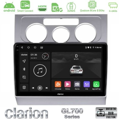 Clarion GL700 QUALCOMM Series 8Core Android ClarionOS 4+64GB VW Touran 2003-2011 Navigation Multimedia Tablet 10" Με Carplay & A