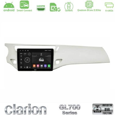 Clarion GL700 Series 8Core Android ClarionOS 4+64GB Citroen C3 2009-2016 Navigation Multimedia Tablet 9" Με Carplay & Android Au