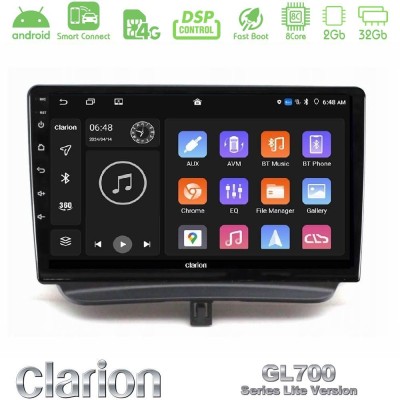 Clarion GL700 Lite Series 8Core Android ClarionOS 2+32GB Ford Courier 2015-2023 Navigation Multimedia Tablet 9" Με Carplay & And